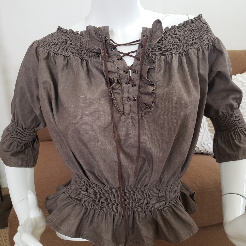 Smocked Peasant Top